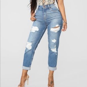 ❌SOLD❌FashionNova I Got It From My Mama Distressed